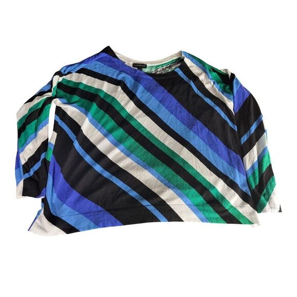Lane Bryant Top Women‎ Sz 26/28 Striped Blouse Multicolor Plus Size Workwear - Picture 1 of 5